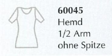 Preview: Feinwäsche soft- Damen Hemd 1/2 Arm ohne Spitze