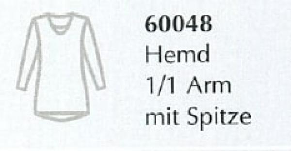 Feinwäsche soft- Damen Hemd 1/1 Arm mit Spitze